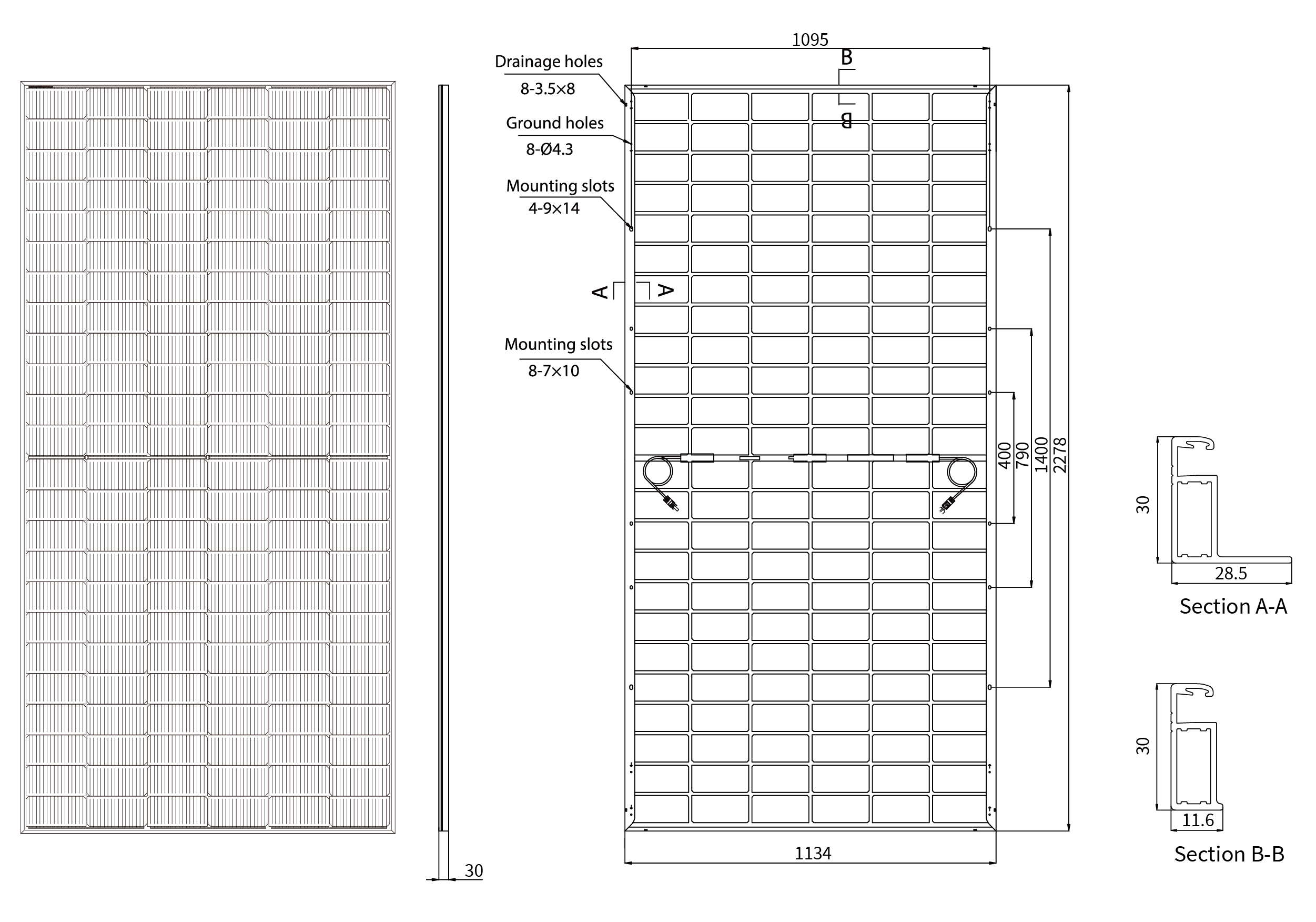 580w-600w solar panel single Line Diagram